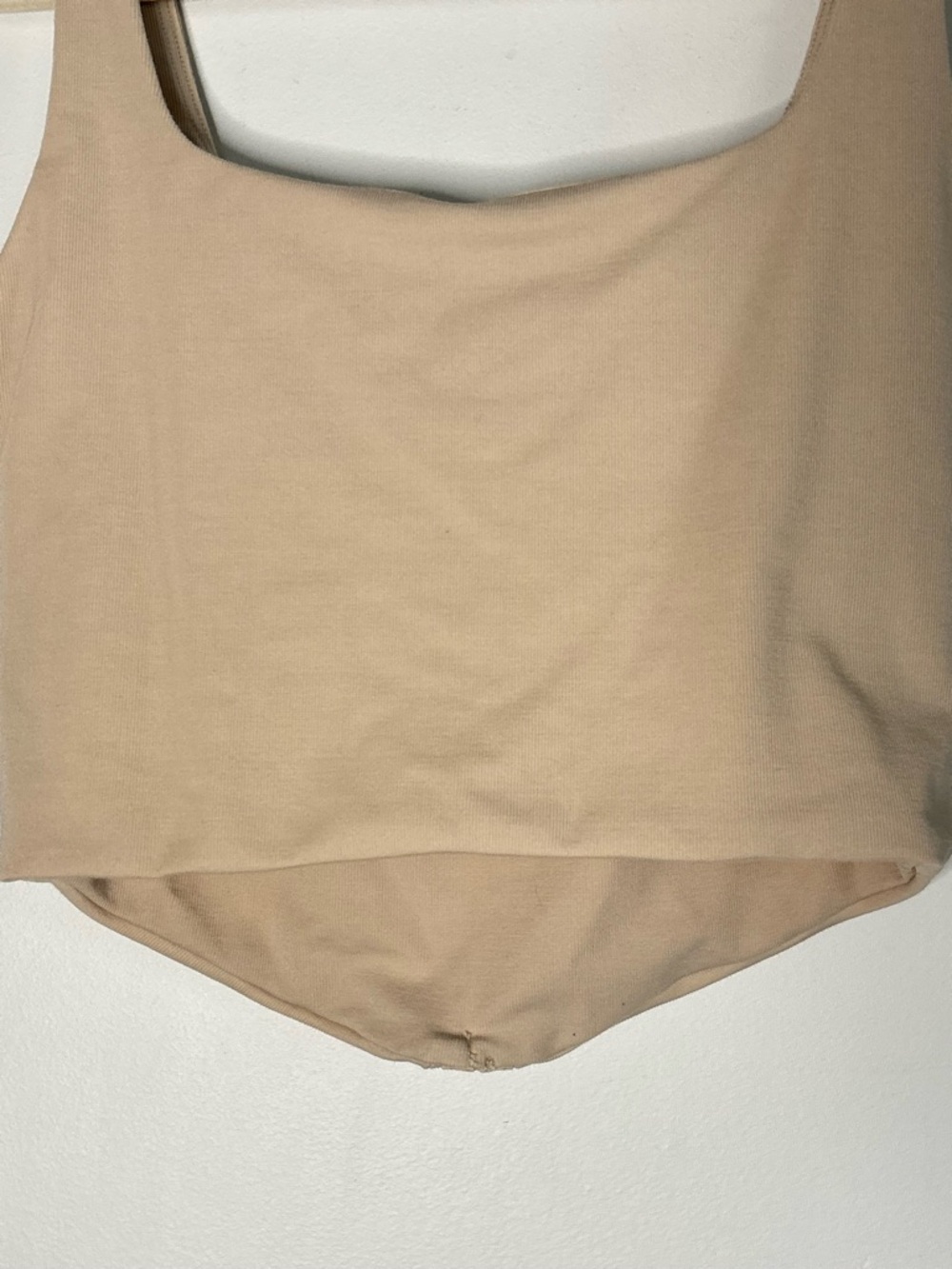 OGL Beige Corset-Style Crop Top - Picture 8 of 14